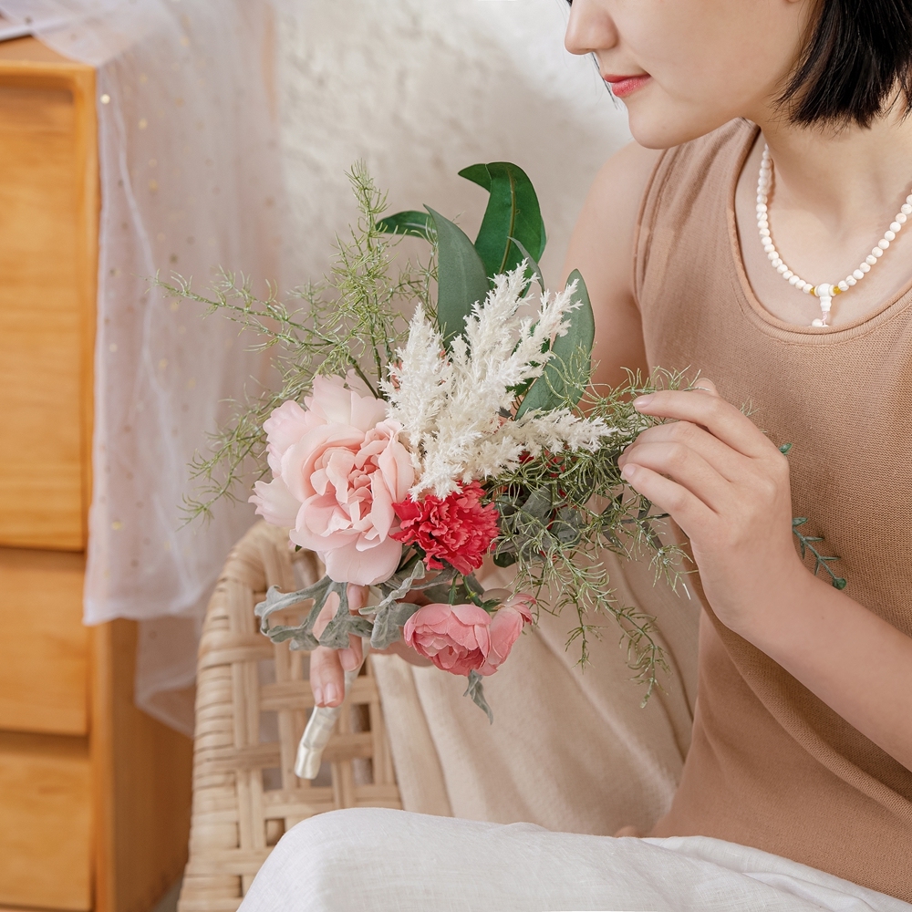 MW99324 Hot Selling Artificial Flower Bouquet Rose Ball Chrysanthemum For Decorative Flower
