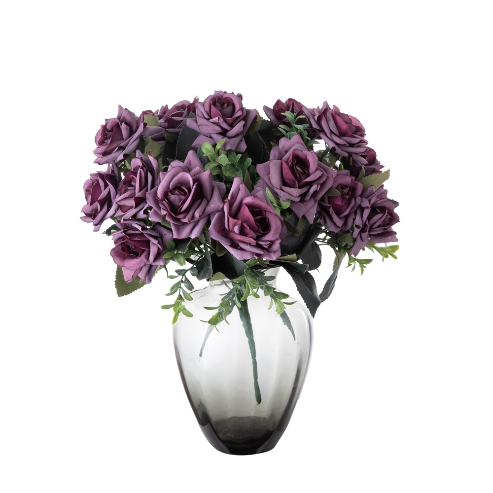 MW12004 Hot Sale artificial flowers Rose Flower Bunch 7 flowers H: 31 5 Multiple Colors For Christmas Picks
