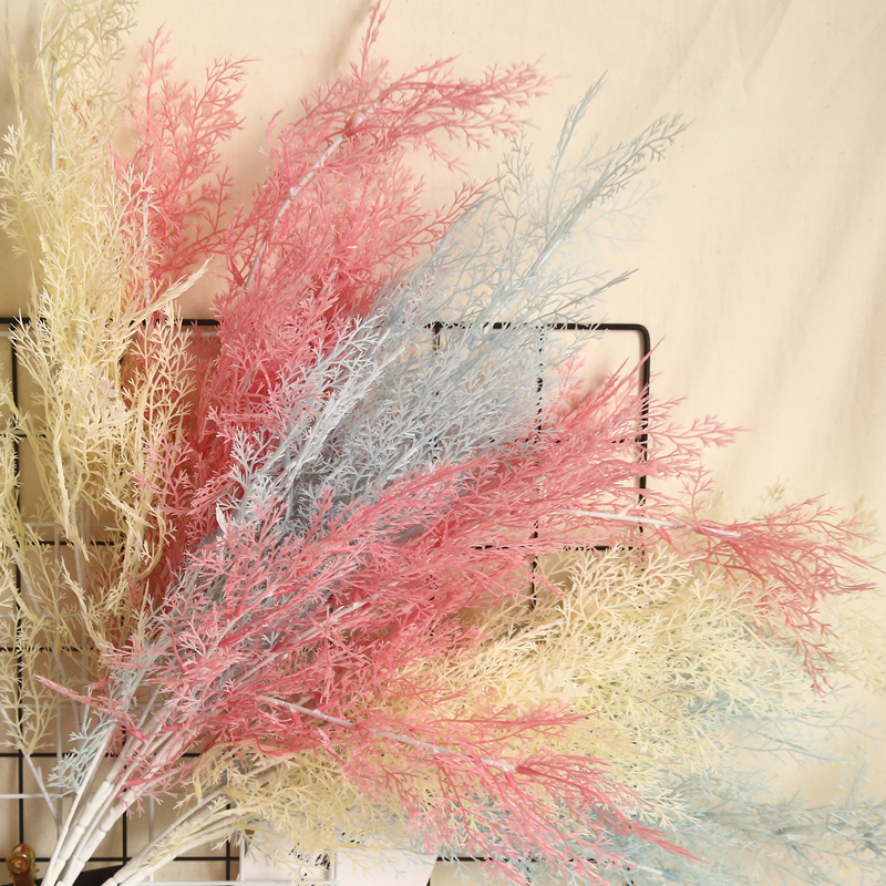 MW53463 New Design Artificial Rime Flower Plant Plastic Material For Wedding Decoration