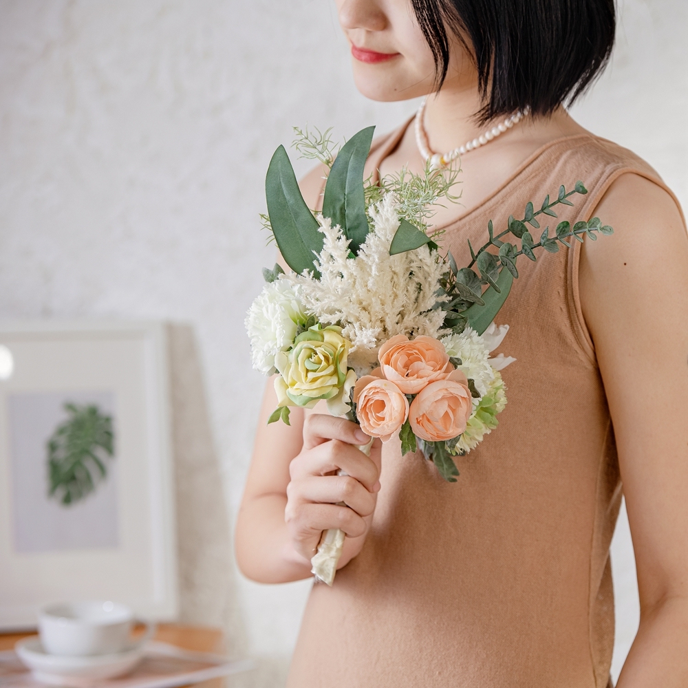 MW99324 Hot Selling Artificial Flower Bouquet Rose Ball Chrysanthemum For Decorative Flower