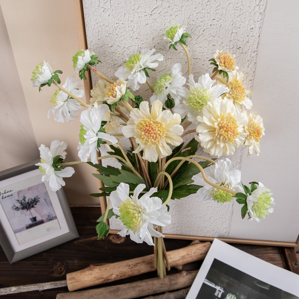 MW35423 Realistic Artificial Orchid Latex Flower 4 Branches Artificial Flower With SIngle Stem For Wedding Decoration