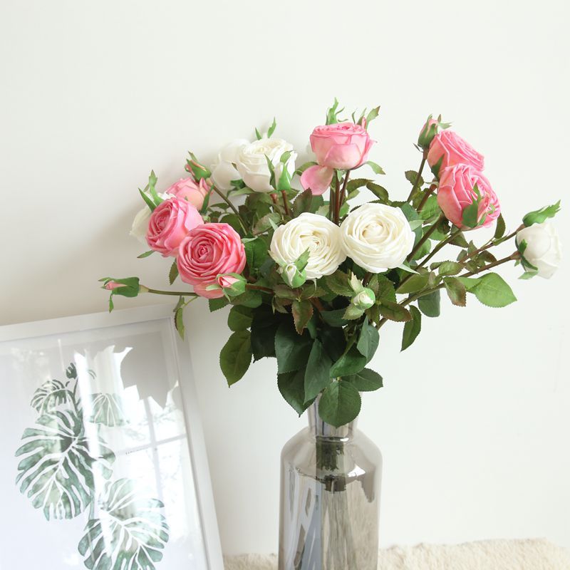 MW59991 Hot Sale rose flower artifisial real touch artificial flower real touch velvet roses flower