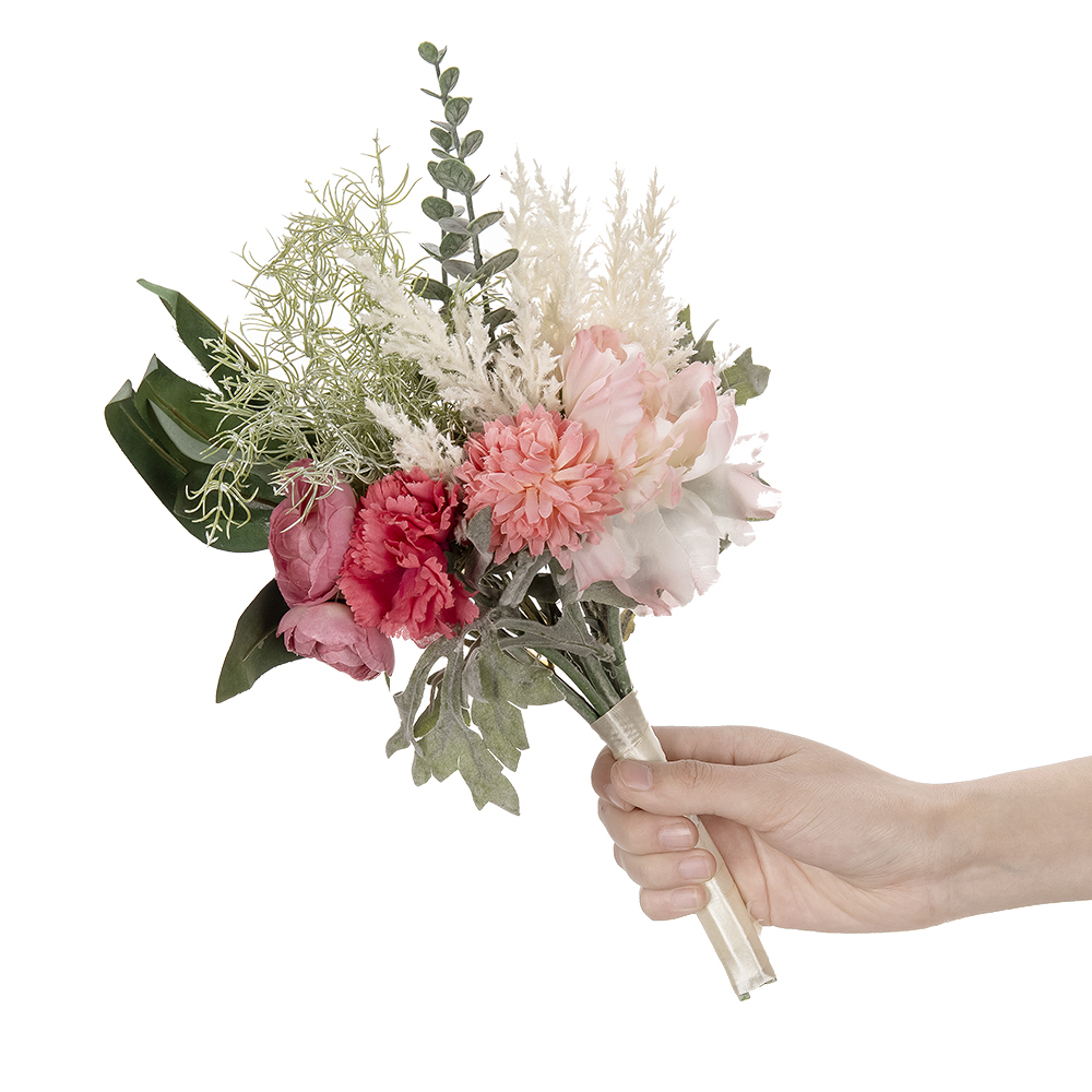 MW99324 Hot Selling Artificial Flower Bouquet Rose Ball Chrysanthemum For Decorative Flower