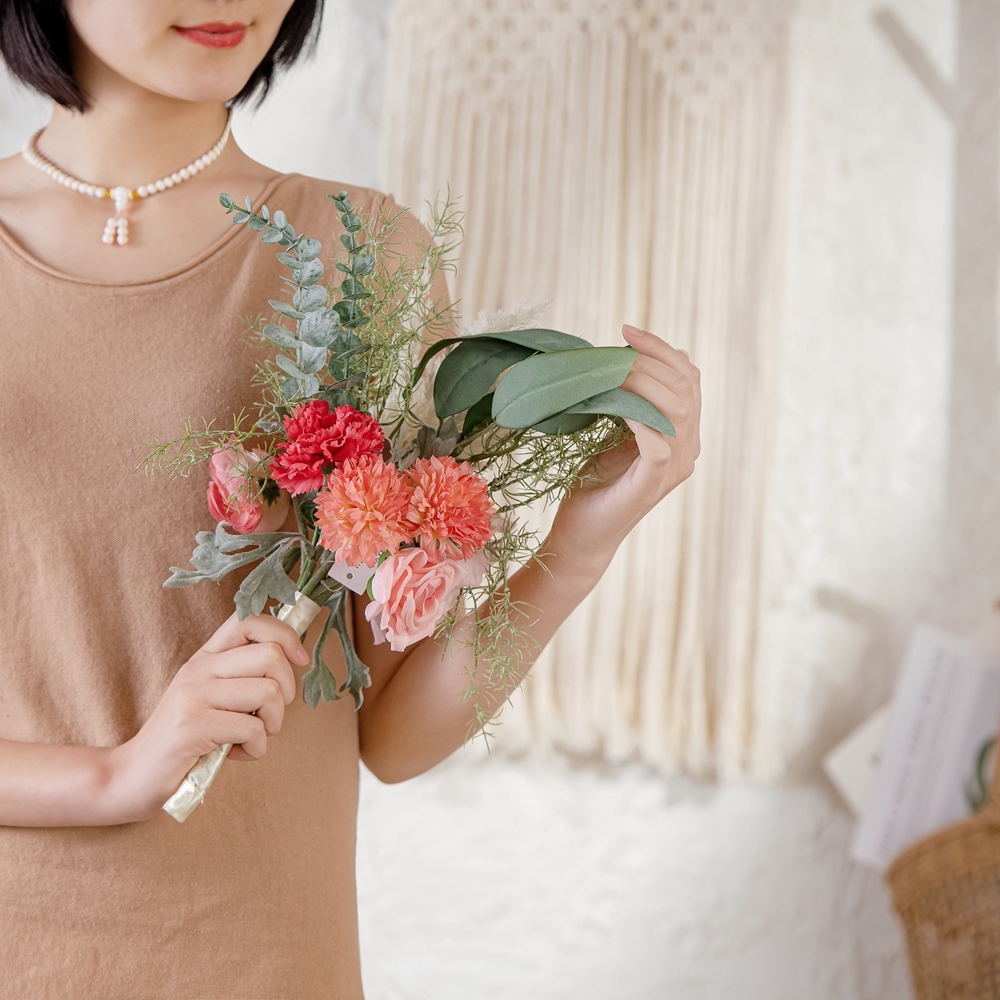 MW99324 Hot Selling Artificial Flower Bouquet Rose Ball Chrysanthemum For Decorative Flower