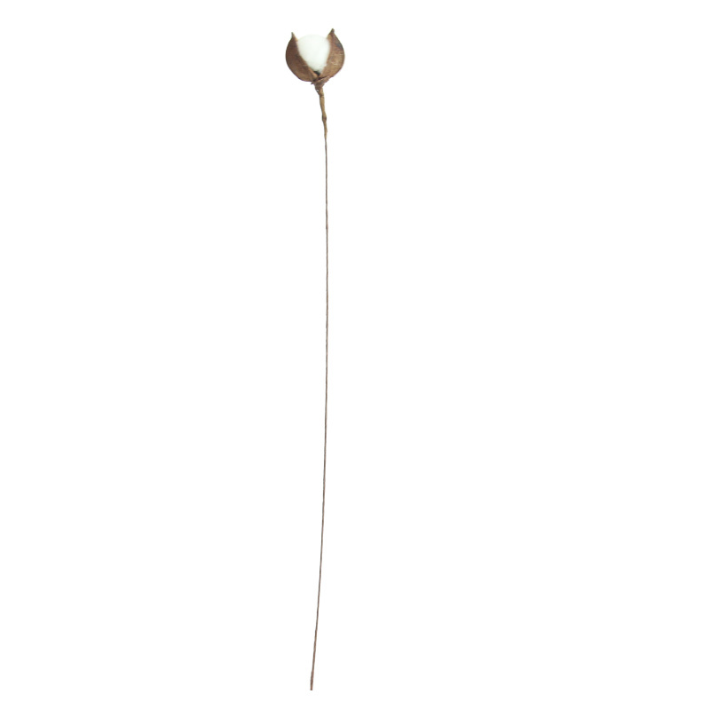 MW61101 Realistic Artificial Flower Branch Natural Single Cotton Stem For Silk Flowers