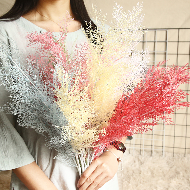 MW53463 New Design Artificial Rime Flower Plant Plastic Material For Wedding Decoration