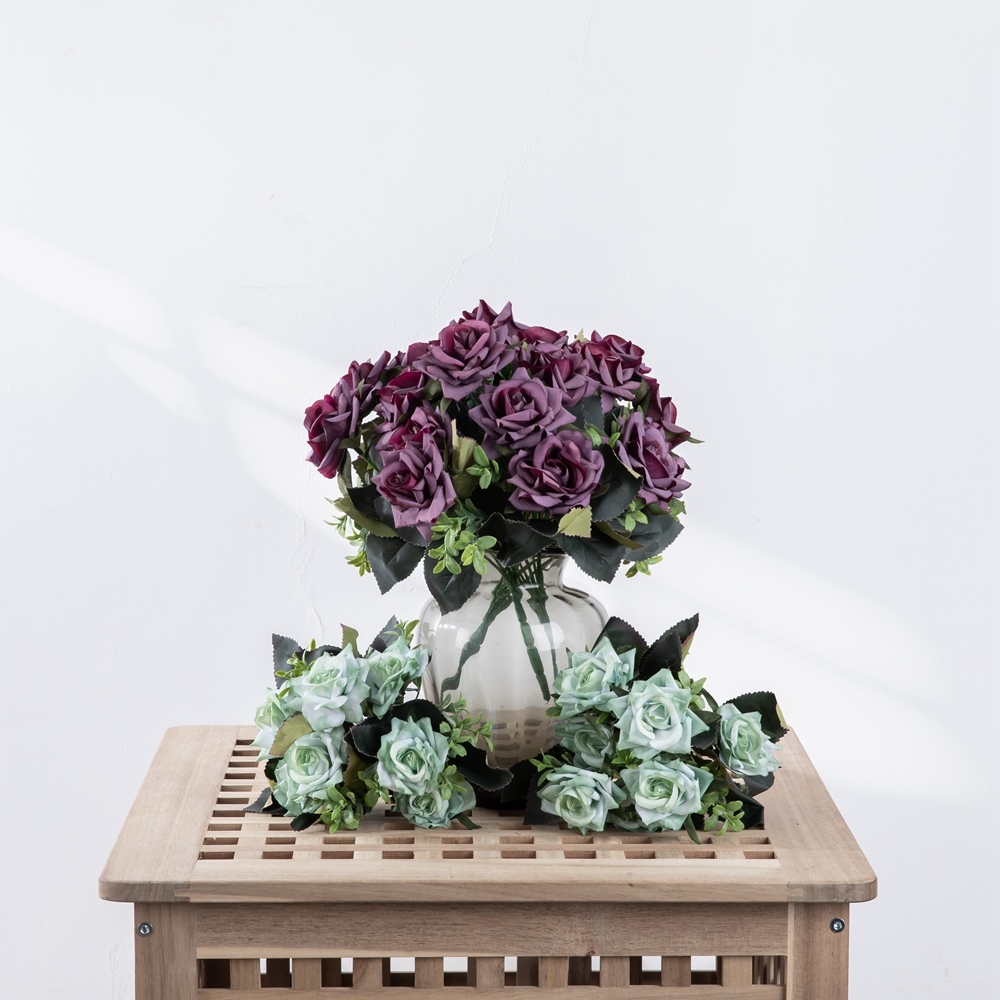 MW12004 Hot Sale artificial flowers Rose Flower Bunch 7 flowers H: 31 5 Multiple Colors For Christmas Picks
