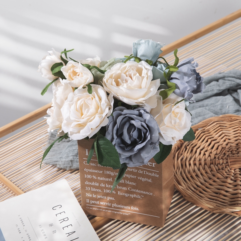 GF15979A Hot Sale Artificial Flower Rose Bouquet For Artifical Silk Mother's Day gift