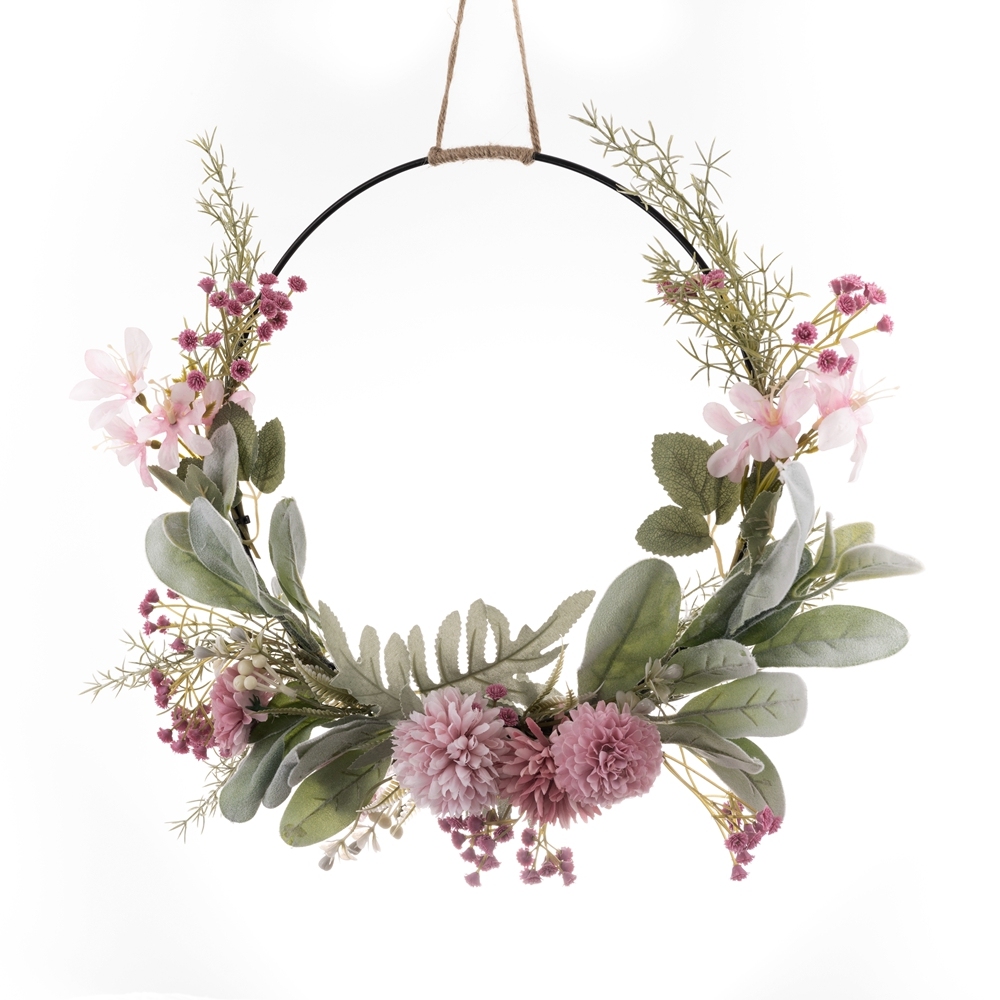 CF01062 Artificial Flower wreath Ball Chrysanthemum Leaves Realistic Wedding Supplies