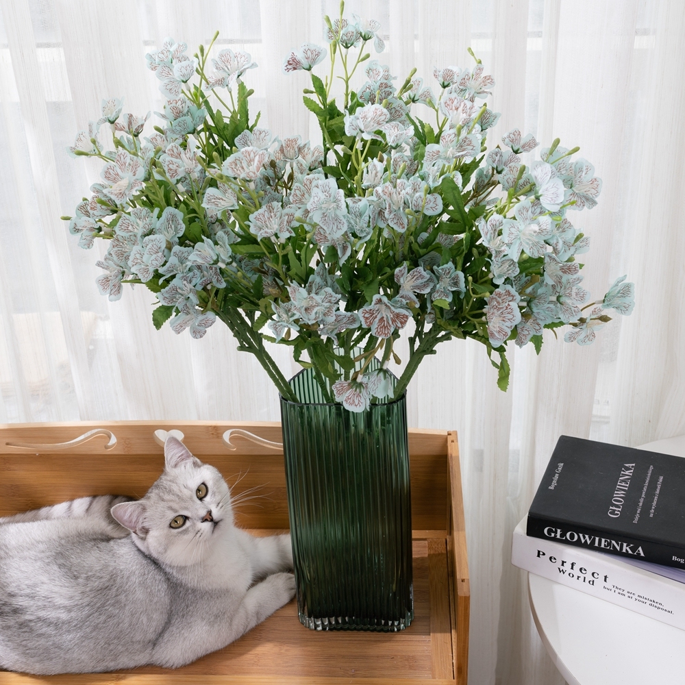 DY1-124A Wholesale Artificial Flower Artifical Silk Screen Printing Galsang Christmas Picks