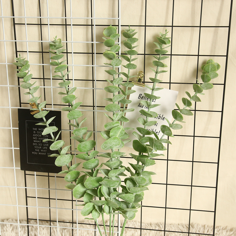 Dollar Eucalyptus Real Touch Artificial Silver Leaves Decorative Flowers & Wreaths CALLA Flower Latex Easter Festival MW62112