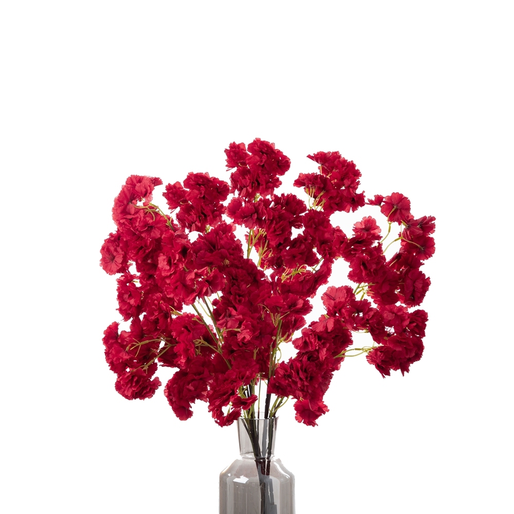 MW06740 Popular Artificial Flower White Fabric Cherry Blossom For Party Decoration