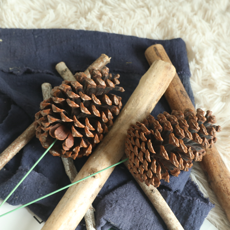 MW61200 Wholesale Artificial pine cone nature dried plants decoration For Christmas Decoration