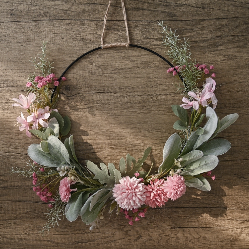 CF01062 Artificial Flower wreath Ball Chrysanthemum Leaves Realistic Wedding Supplies
