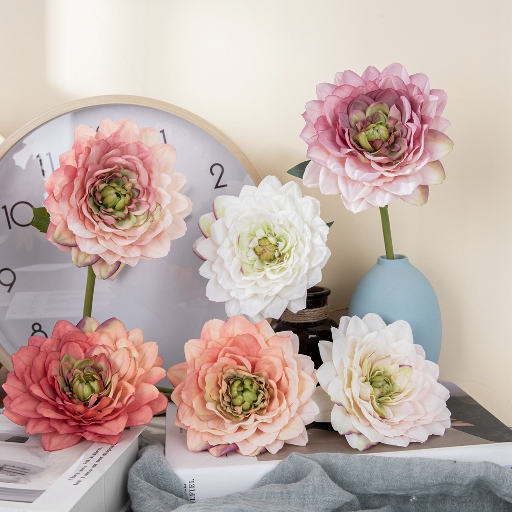 MW52663 Artificial Flower Dahlia Hot Selling Garden Wedding Decoration Decorative Flower