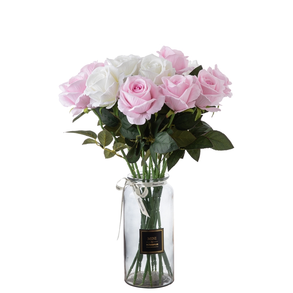MW03332 Realistic Artificial Flower Artifical Silk Rose Velvet Long Stem Rose Flower For Silk Flowers