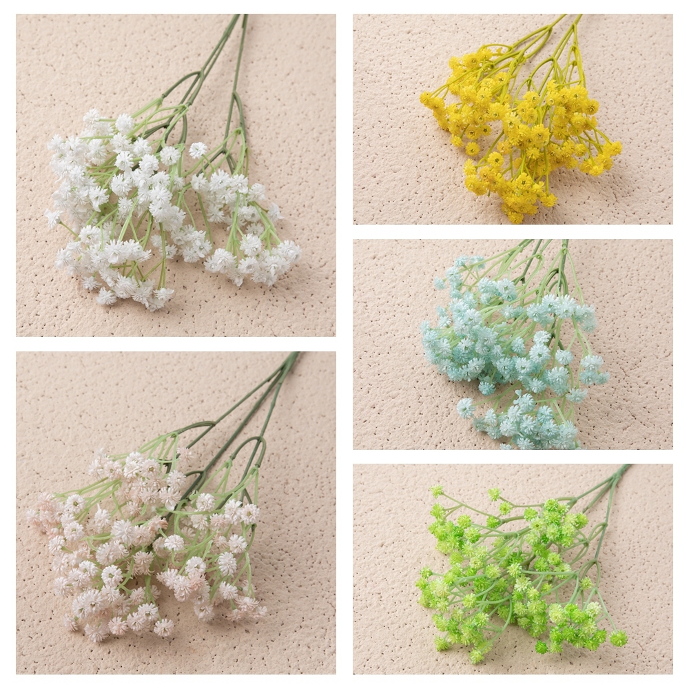 MW53460 Gypsophila Artificial Flowers Real Touch Babys Breath Flower White Wedding Decoration