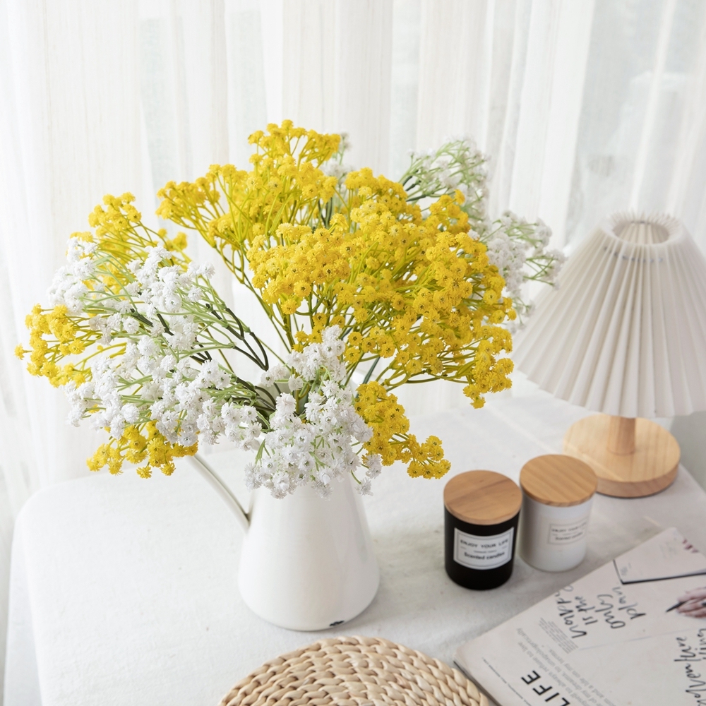 MW53460 Gypsophila Artificial Flowers Real Touch Babys Breath Flower White Wedding Decoration