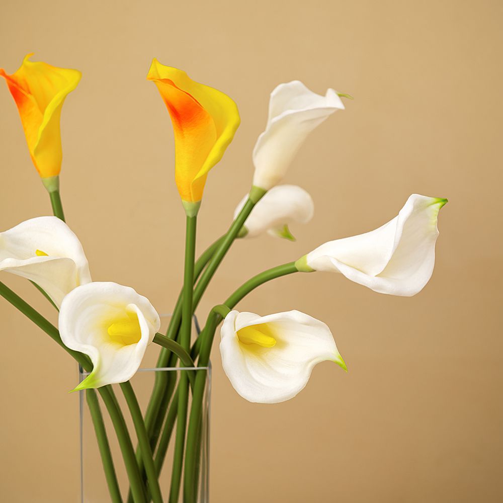MW01505 real touch calla lilies wholesale calla for wedding home decoration faking calla lily