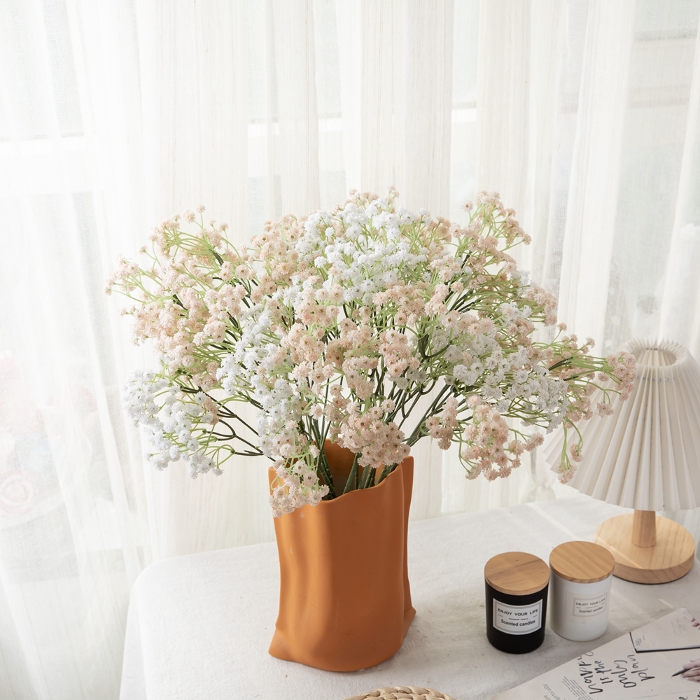 MW53460 Gypsophila Artificial Flowers Real Touch Babys Breath Flower White Wedding Decoration