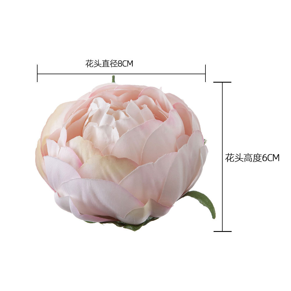 DY1-3339 Popular nature flower peony Artificial Silk Artificial flower head For Decorative Flower