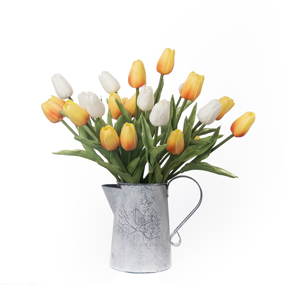 MW01502 Real Touch Tulips PU Artificial Flowers Floral Faux For Arrangement Wedding Party Easter Spring Home Dining Room Office