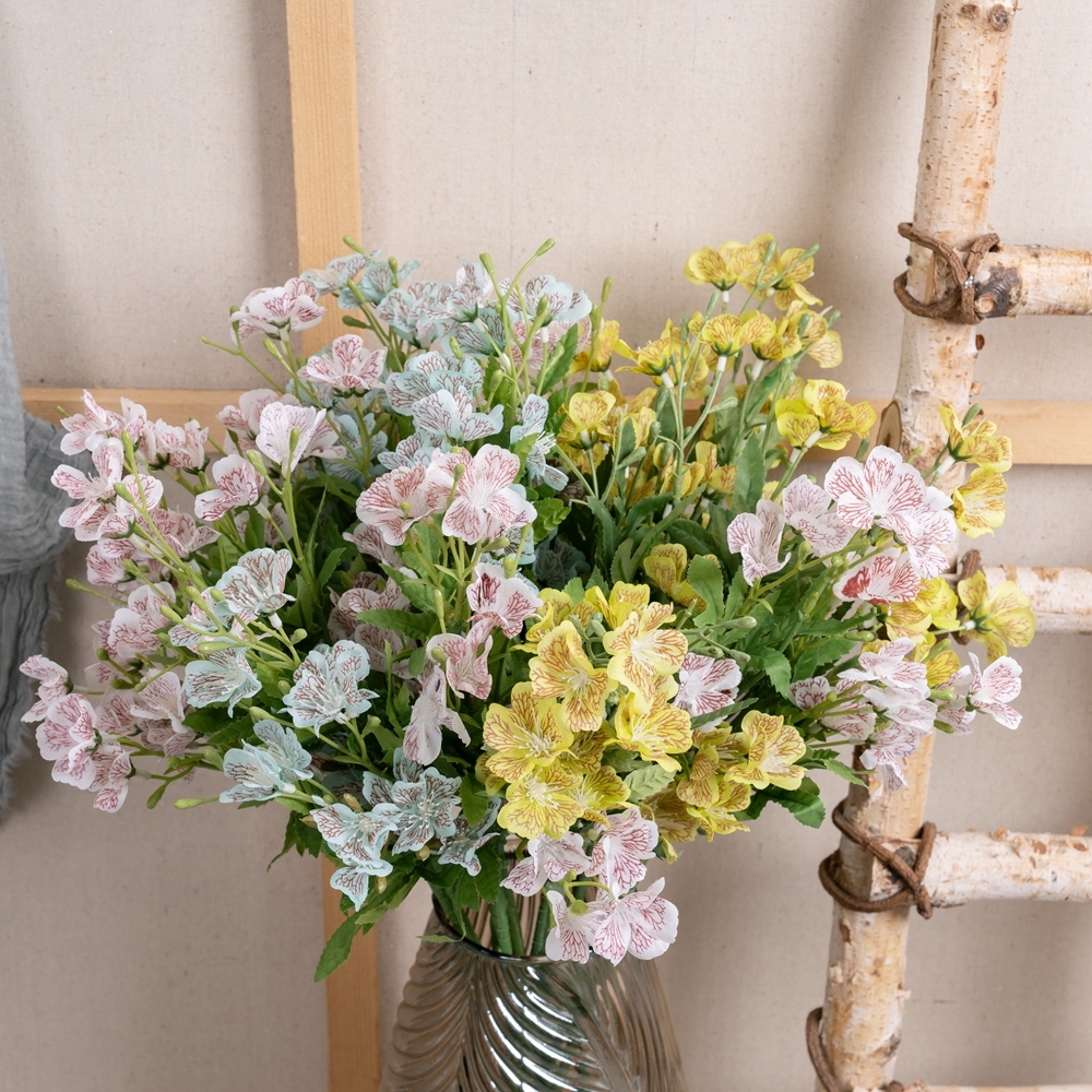 DY1-124A Wholesale Artificial Flower Artifical Silk Screen Printing Galsang Christmas Picks