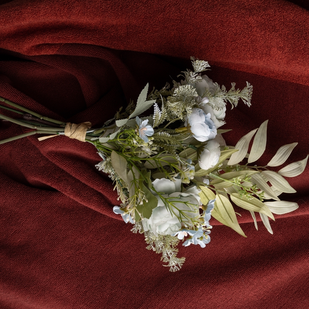 CF01091 Artificial Blue Rose Bouquet New Design Bridal Bouquet Garden Wedding Decoration