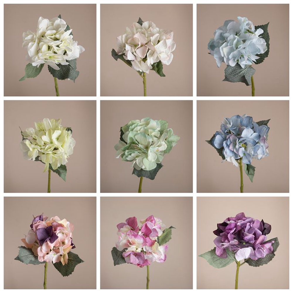 DY1-554A Artificial Flower Silk Hydrangea Stem Flower Arrangement Wedding Decoration