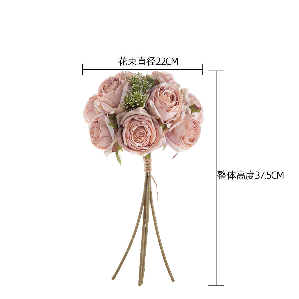 CL04001 Artificial Silk Rose Flower Bouquet 12 heads Lifelike Rose for Wedding Home Party Decoration Event Gift