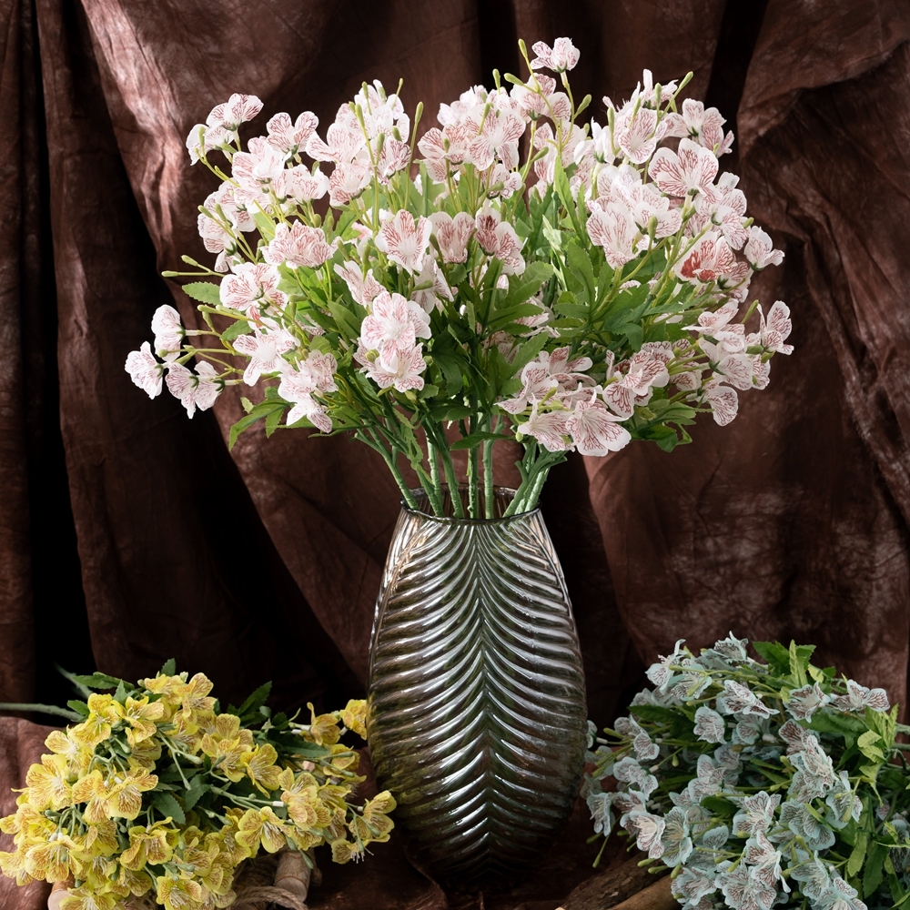 DY1-124A Wholesale Artificial Flower Artifical Silk Screen Printing Galsang Christmas Picks