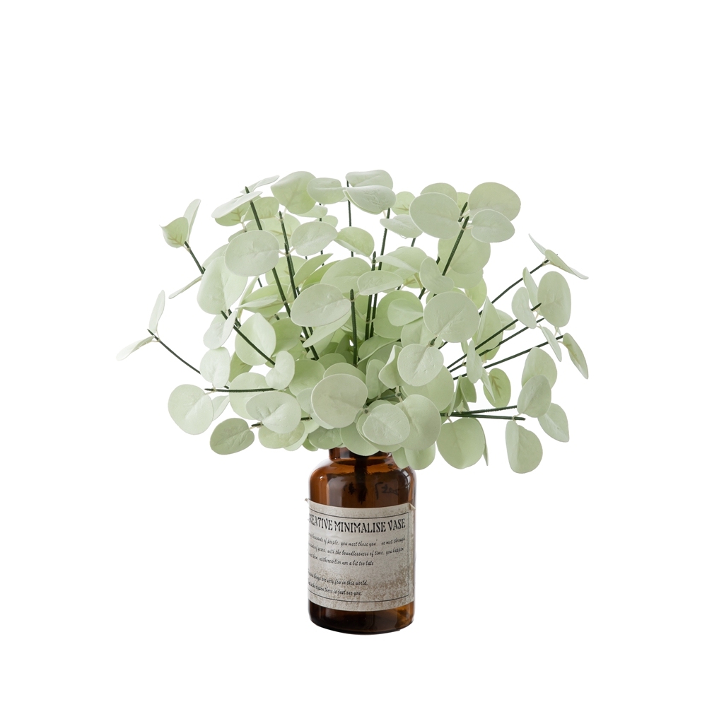MW09919 Springtime New Style PE Artificial Flower Eucalyptus Leaf Bunch for Home Decoration Wedding Decoration