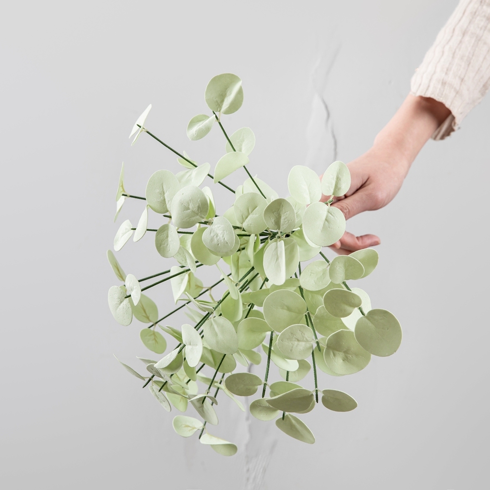 MW09919 Springtime New Style PE Artificial Flower Eucalyptus Leaf Bunch for Home Decoration Wedding Decoration