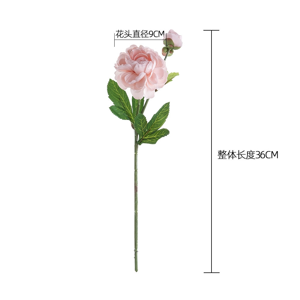 DY1-1881A Factory Direct Sale Artificial Flower Ranunculus Silk Flower Stem For Flower Wall Backdr