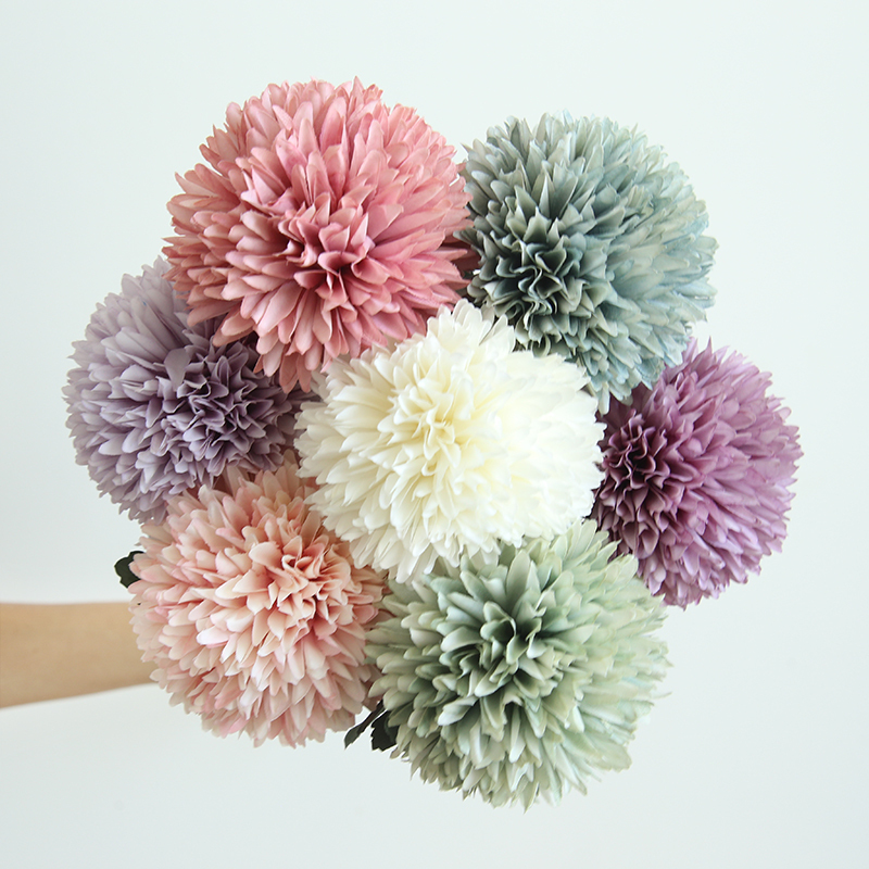 MW57890 Factory Direct Sale Artificial Silk Flower Long Stem Pandoraing Ball For Valentine's Day gift
