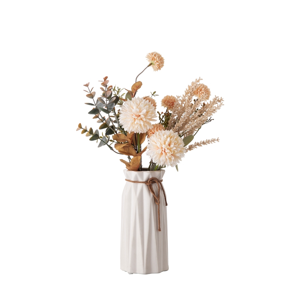 CF01221 Hot Selling Artificial Flower Bouquet Fabric Champagne Dandelion Bunch for Home Party Wedding Decoration