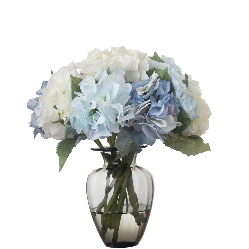 DY1-554A Artificial Flower Silk Hydrangea Stem Flower Arrangement Wedding Decoration