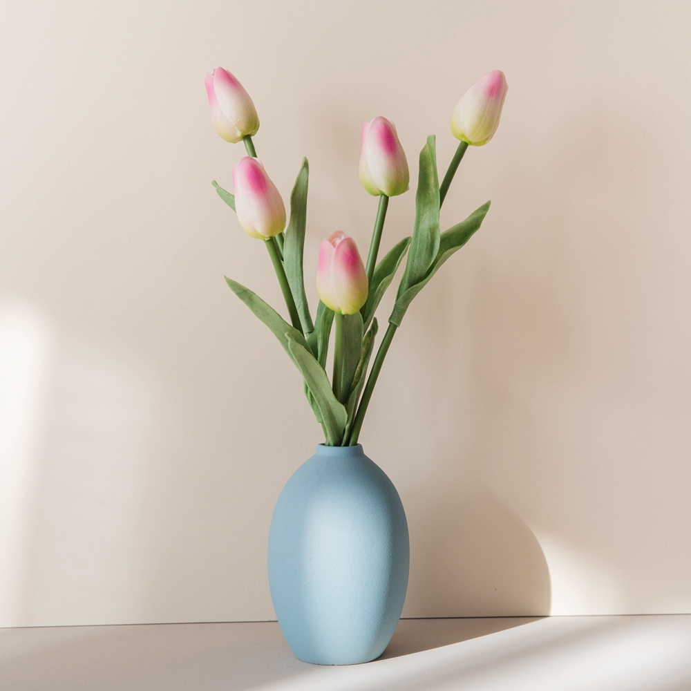 MW01502 Real Touch Tulips PU Artificial Flowers Floral Faux For Arrangement Wedding Party Easter Spring Home Dining Room Office