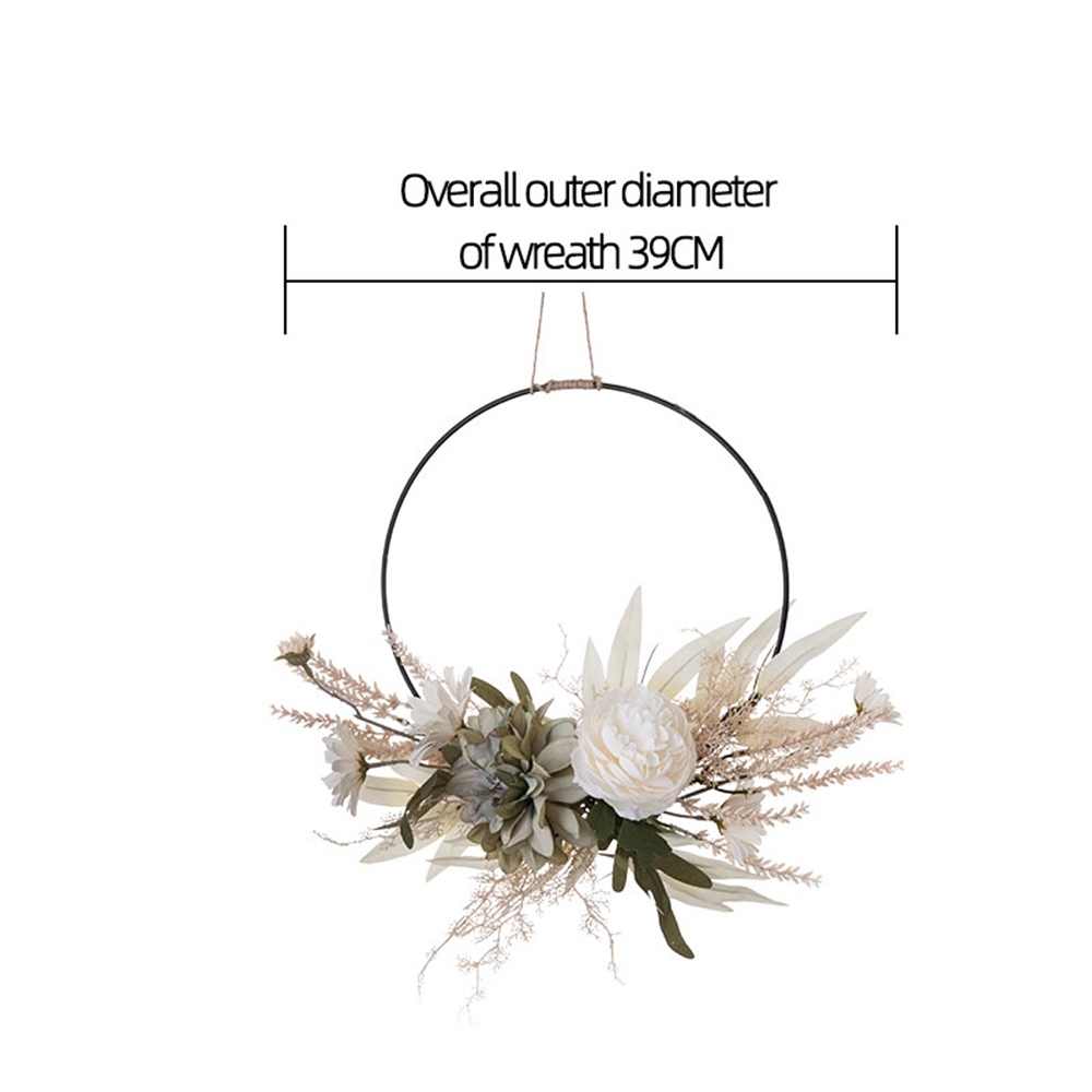 CF01205 New Design Artificial Dahlia Camellia Chrysanthemum Half Wreath for Flower Wall Backdrop