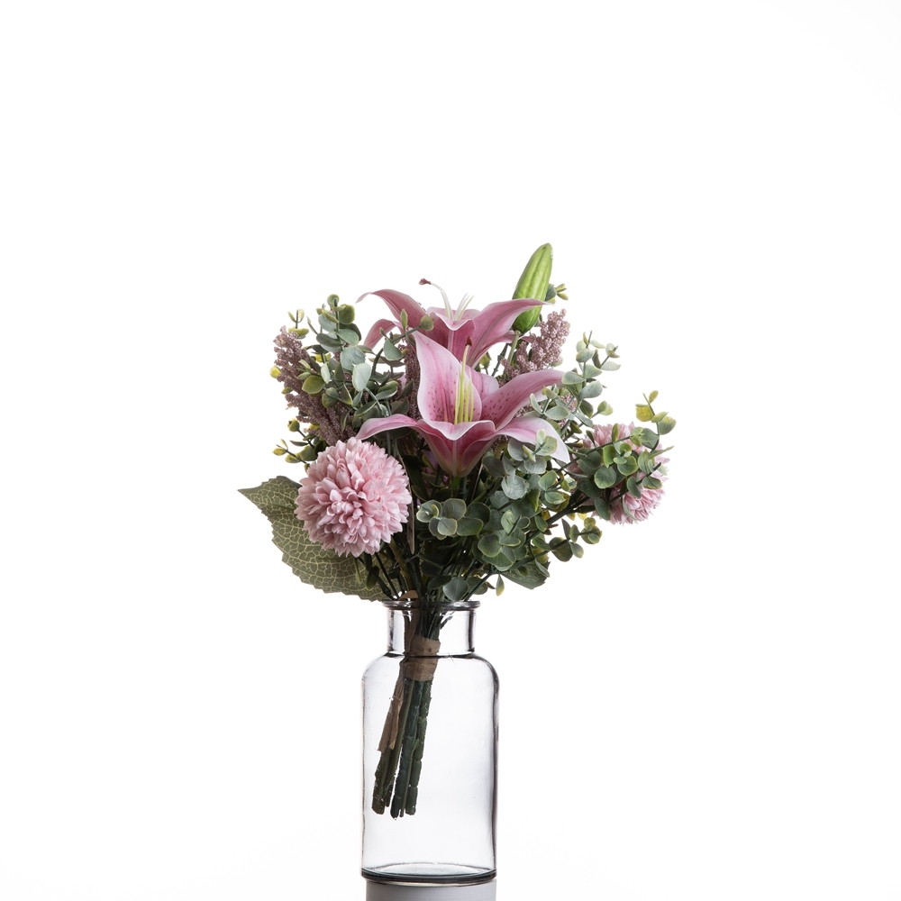 CF01046 Artificial Flower Bouquet Hydrangea Lily Dandelion Bouquet New Design Valentine's Day gift