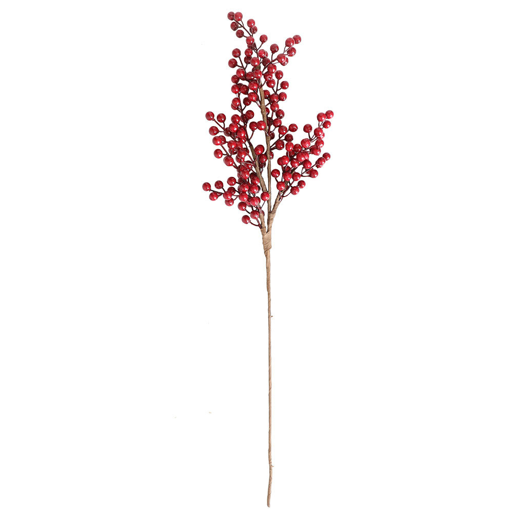MW61204 Hot Selling Christmas holly red Foam fruit wedding simulation flowers For Party Decoration