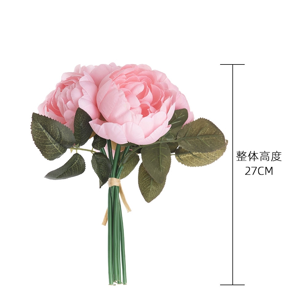 MW12001 Cheap Artificial Flower Bouquet Artificial Flower Pinking Rose Flower Arrangement For Bridal Bouquet