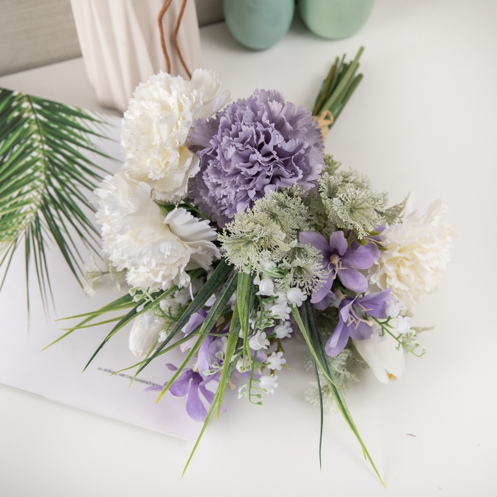 CF01158 Artificial Carnation Common Freesia Tulip Bouquet New Design Garden Wedding Decoration
