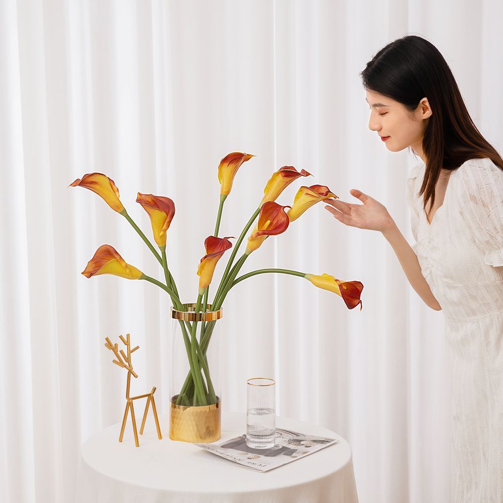 MW01505 real touch calla lilies wholesale calla for wedding home decoration faking calla lily
