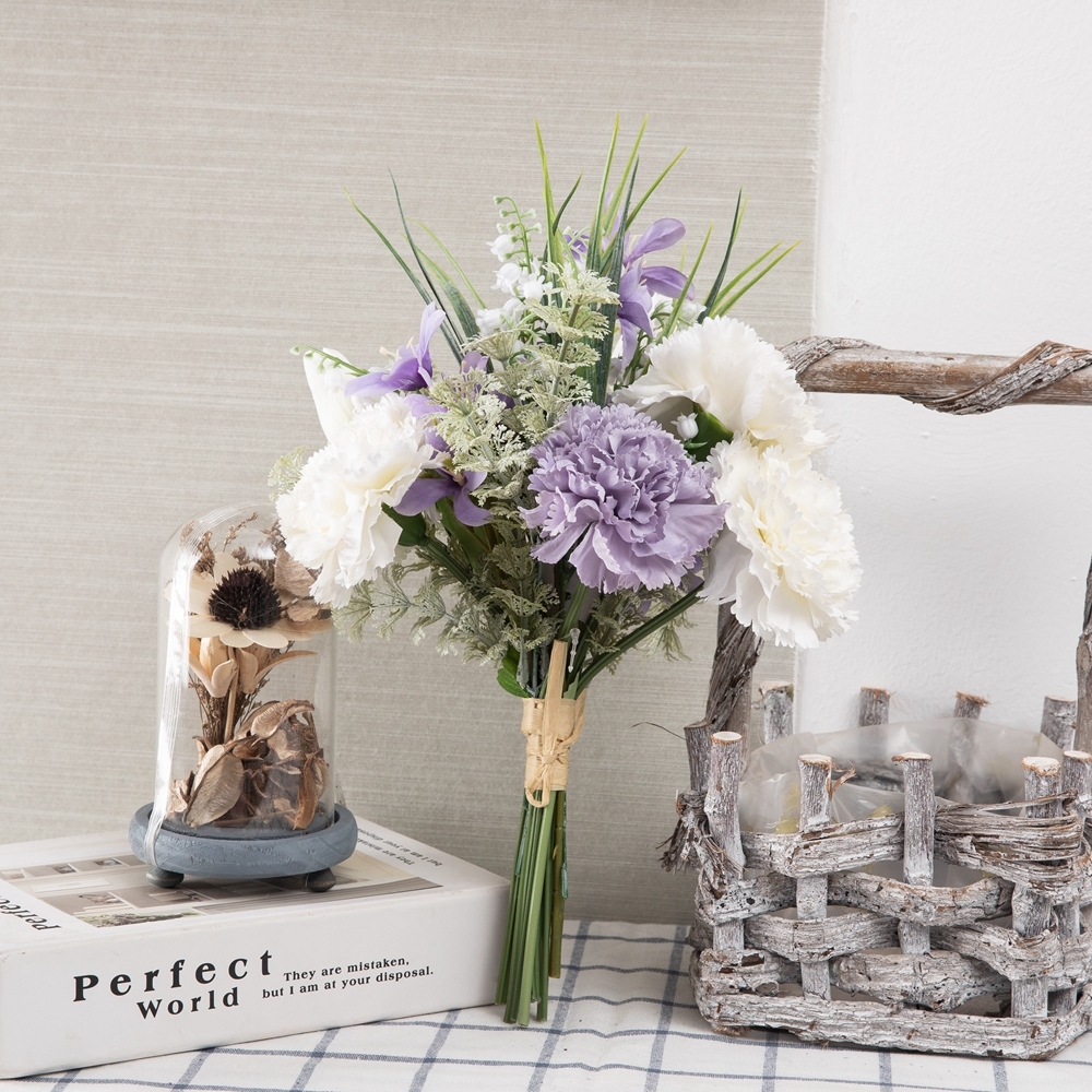 CF01158 Artificial Carnation Common Freesia Tulip Bouquet New Design Garden Wedding Decoration
