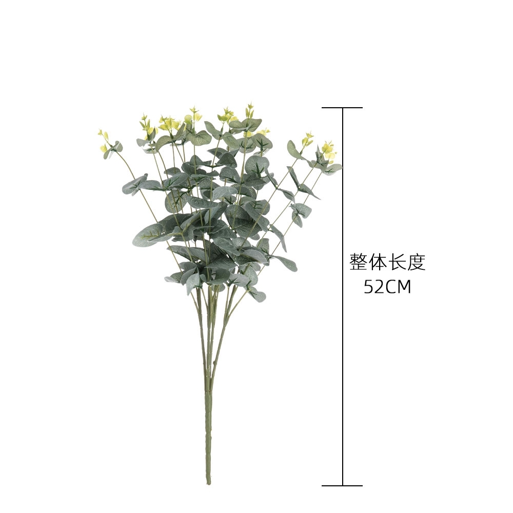 MW16301 Hot Selling Artificial Flower Plant Faux Eucalyptus Leaves Artificial Flower Silk Silver Dollar Eucalyptus Leaf For Gift