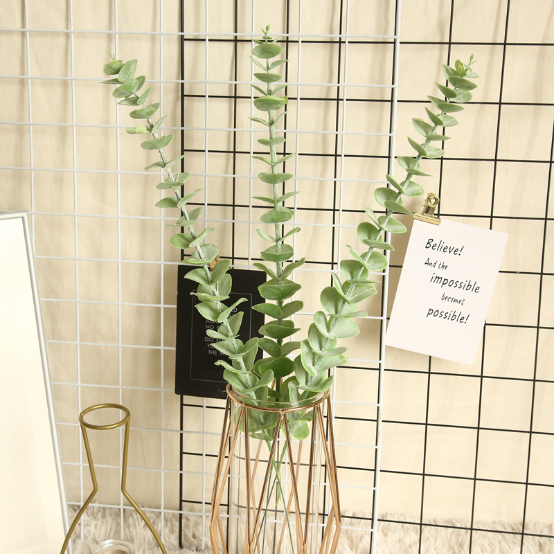 Dollar Eucalyptus Real Touch Artificial Silver Leaves Decorative Flowers & Wreaths CALLA Flower Latex Easter Festival MW62112