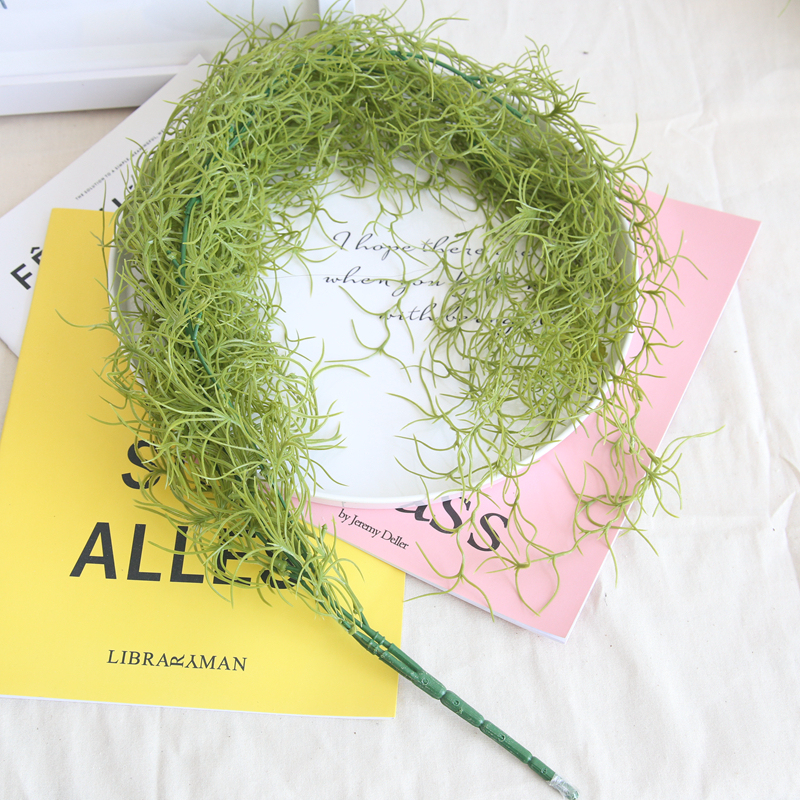 MW53464 Hot Selling Artificial Plastic green Rattan Hanging Plant Grass For Wedding Decoration