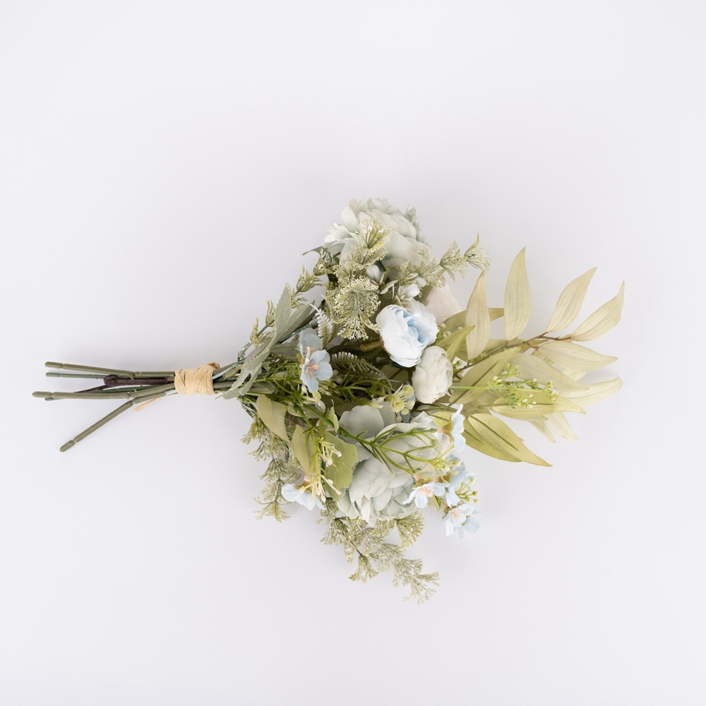 CF01091 Artificial Blue Rose Bouquet New Design Bridal Bouquet Garden Wedding Decoration