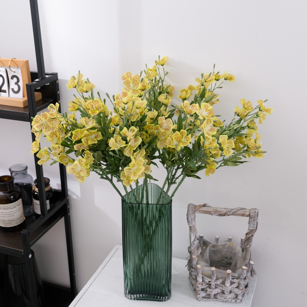 DY1-124A Wholesale Artificial Flower Artifical Silk Screen Printing Galsang Christmas Picks